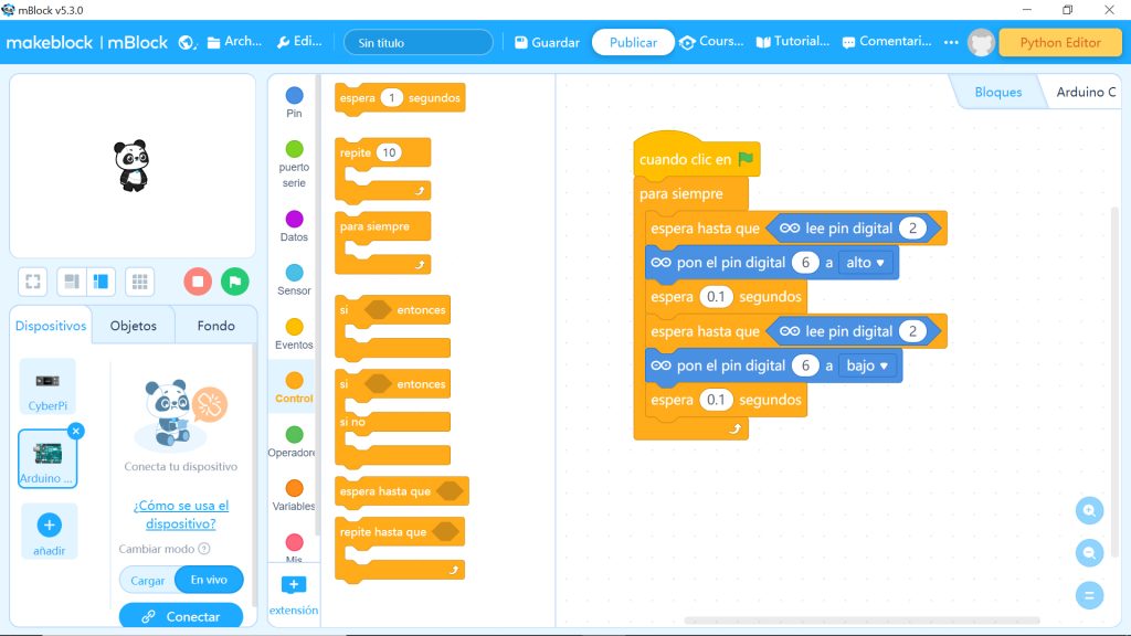 ENCENDER Y APAGAR CON UN PULSADOR – Arduino